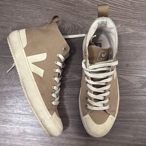 Veja Beige High-Top Sneakers